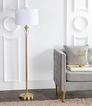 Evelyn 60" Crystal / Metal LED Floor Lamp - JONATHAN Y